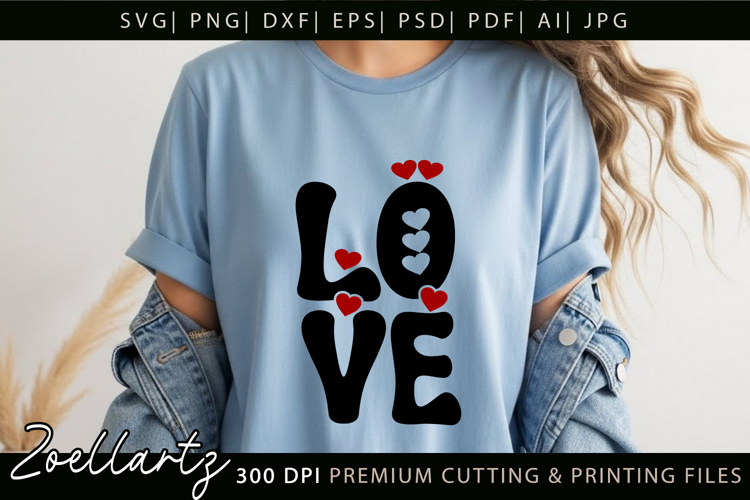Valentines Day SVG PNG EPS DXF Love Heart SVG for Cricut