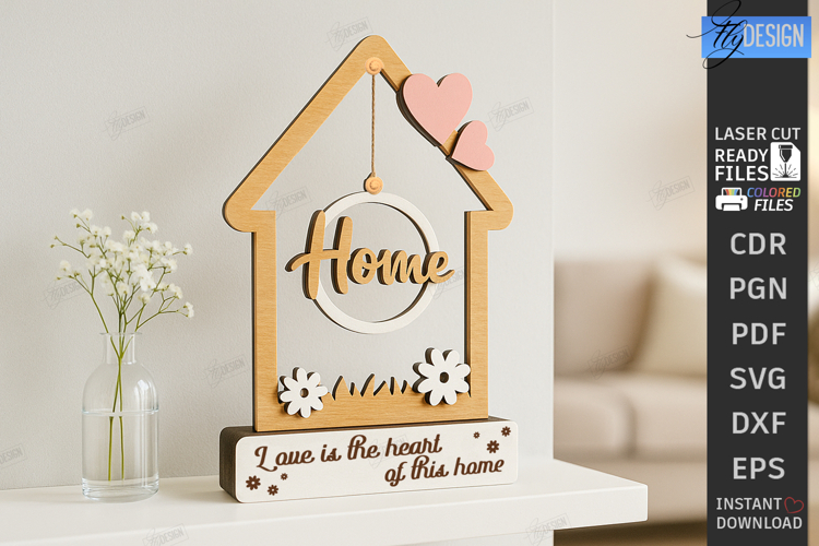 Love Home Décor Laser Cut | Table Decoration | Modern Rustic
