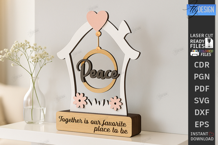 Love Home Décor Laser Cut | Table Decoration | Modern Rustic