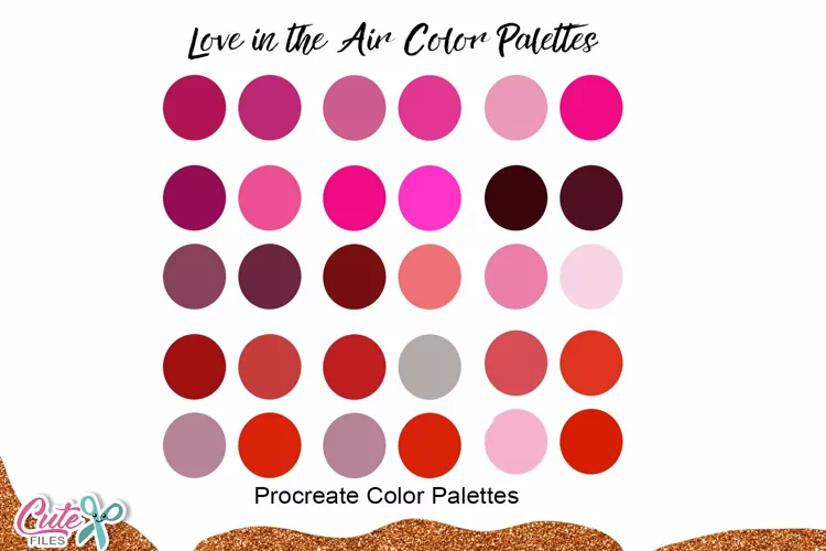 Love in the Air Color Palettes for Procreate