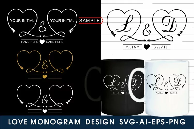 Heart Svg, Valentines Day, Valentine, Wedding, Mug Designs