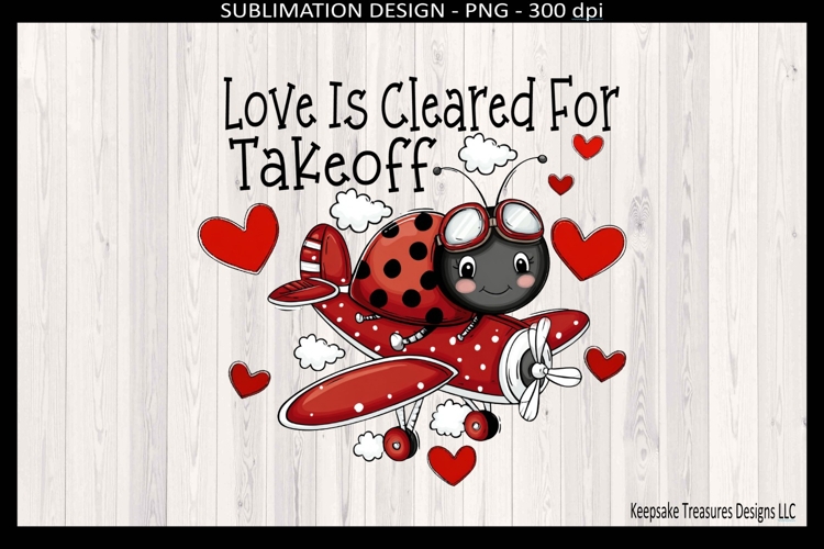 Cute Valentine Ladybug, Sublimation Png T-Shirt Design