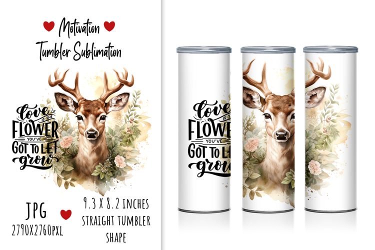 "Love is the Flower You've Got to Let Grow" Tumbler