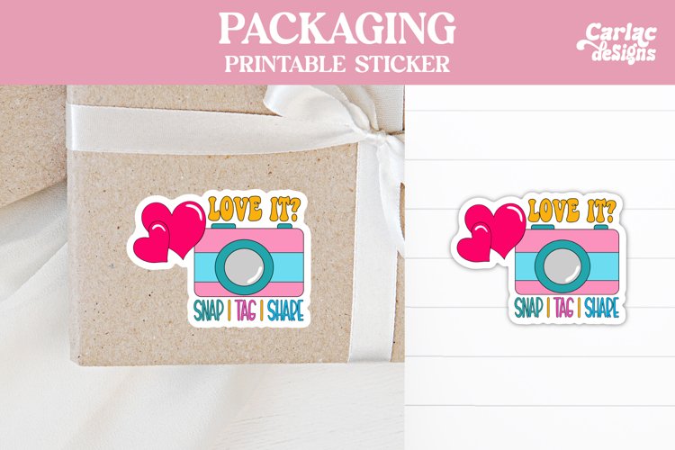 love it snap tag share packaging sticker