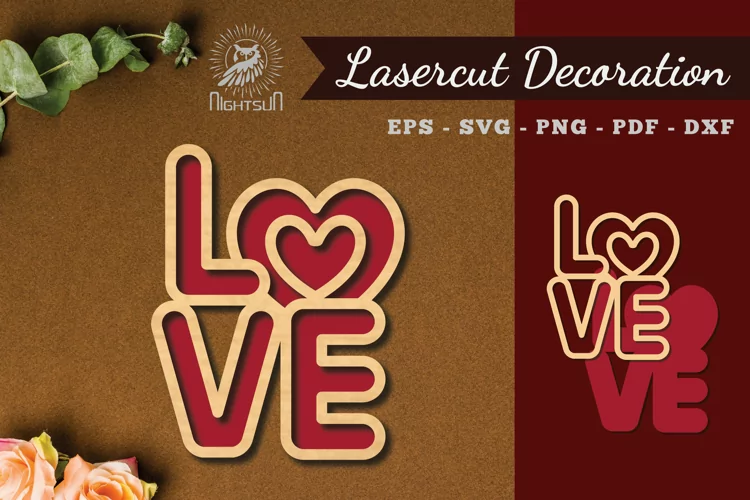 Love Laser Cut Decoration