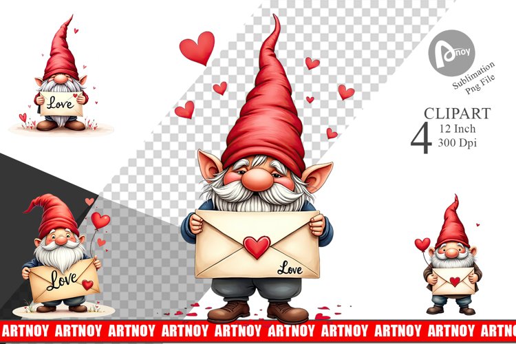 Valentine Gnome Png Image 8