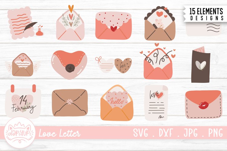 Love Letter Clipart Bundle | Valentine Clipart Sticker