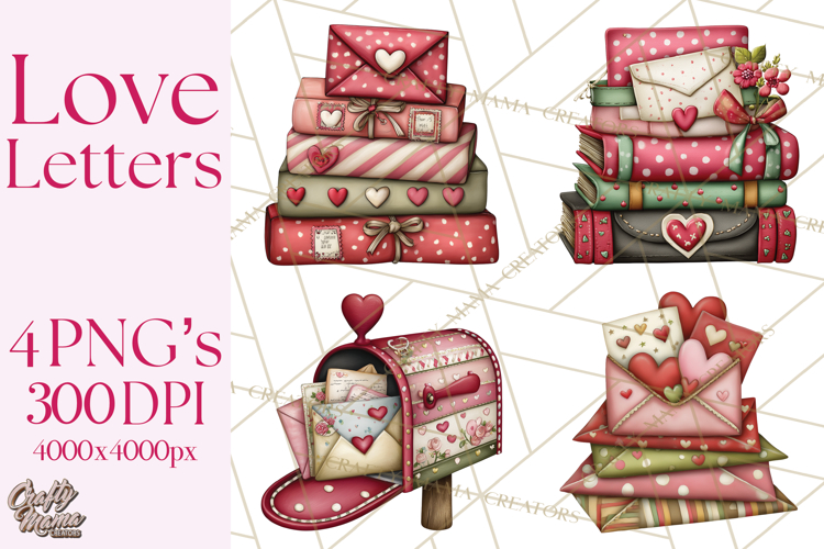 Romantic Valentine Letters, Cards, Envelopes, Mailboxes PNG