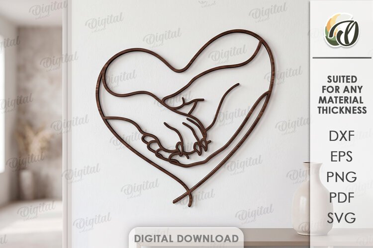 Pet Lover Line Art Decor Laser Cut. Home Wall Decor SVG example image 1