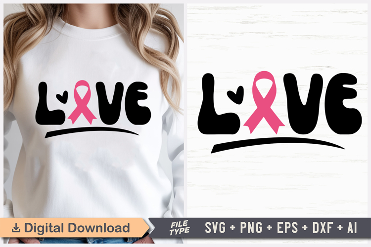 LOVE SVG | Breast Cancer Awareness SVG