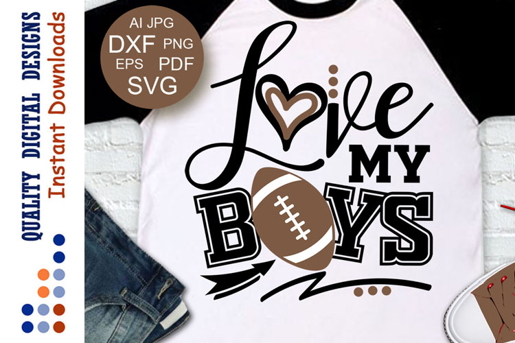 Football SVG Love my Boys Family shirt design Cheerleading