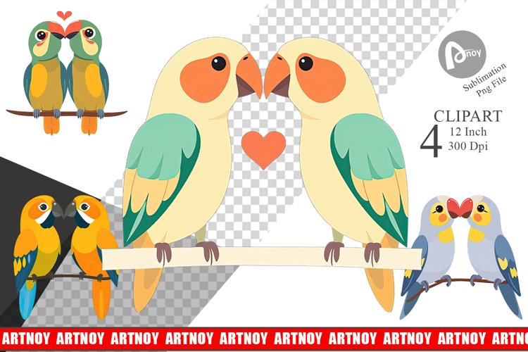 Clipart Love Parrot