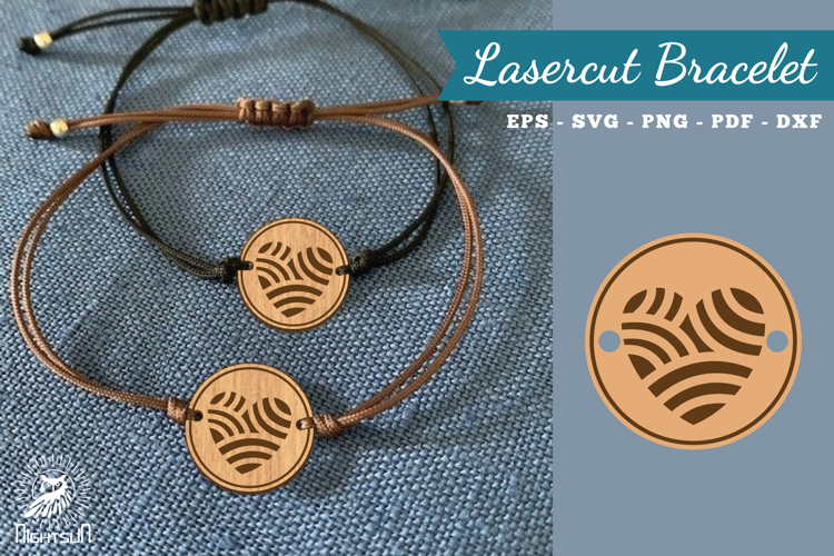 Love Pattern Lasercut Bracelet