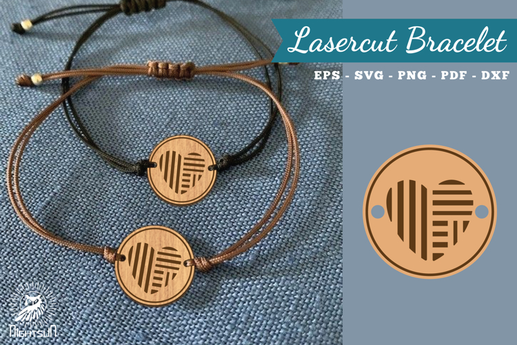 Love Pattern Lasercut Bracelet