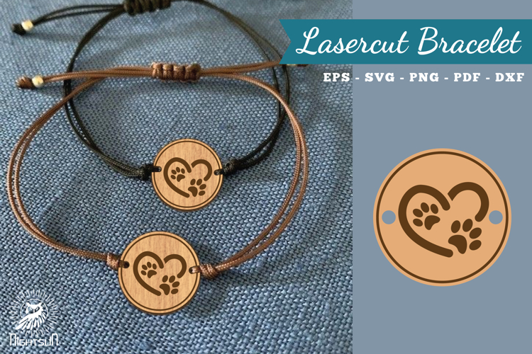 Love paw Lasercut Bracelet
