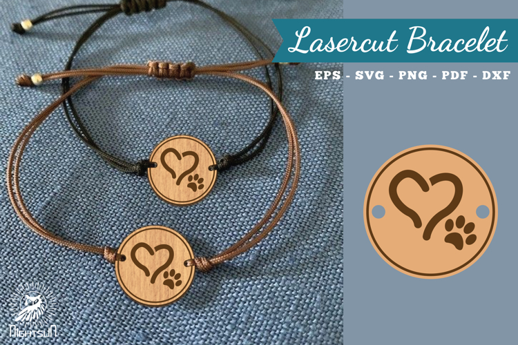 Love paw Lasercut Bracelet