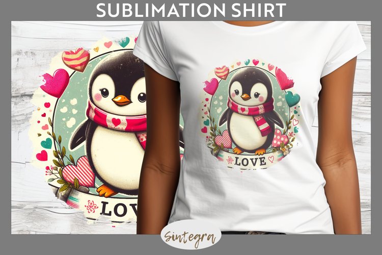 Love Penguin v4 T-shirt Sublimation