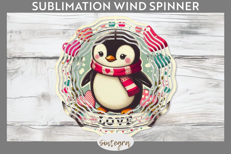 Love Penguin v4 Wind Spinner Sublimation