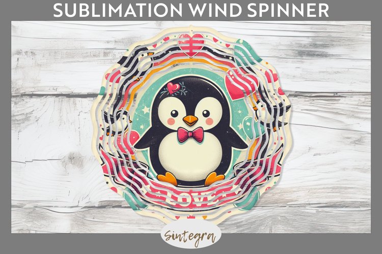 Love Penguin v5 Wind Spinner Sublimation