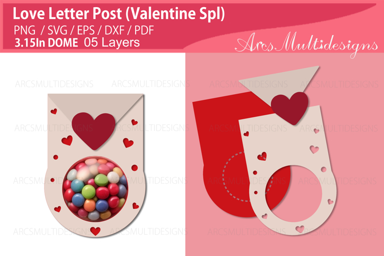 Love Letter Candy dome Holder