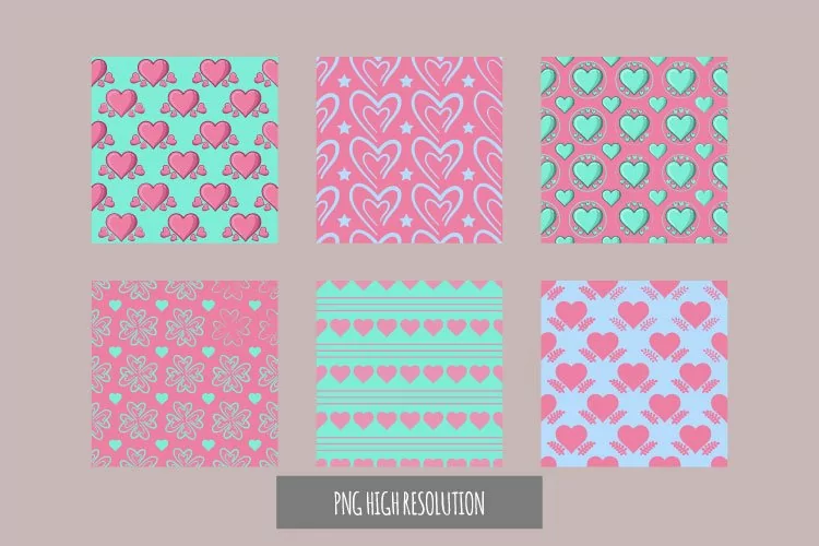 Love Seamless Pattern Paper Pack