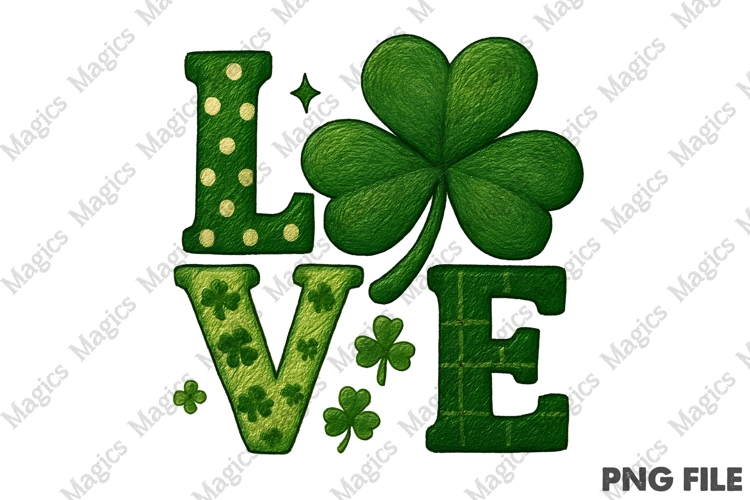 Love Shamrock PNG St Patricks Day Png