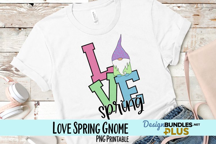 Love Spring Gnome Sublimation PNG