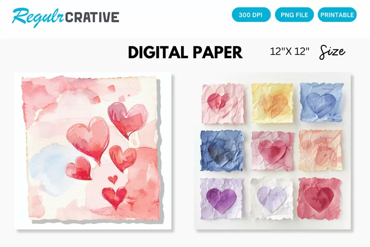 Love Sticky Notes Seamless Digital Paper, Love Pattern