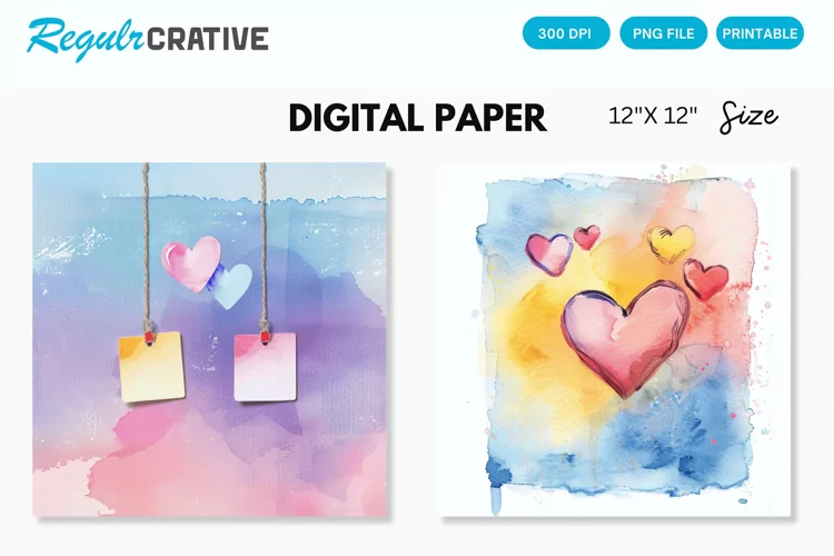 Love Sticky Notes Seamless Digital Paper, Love Pattern