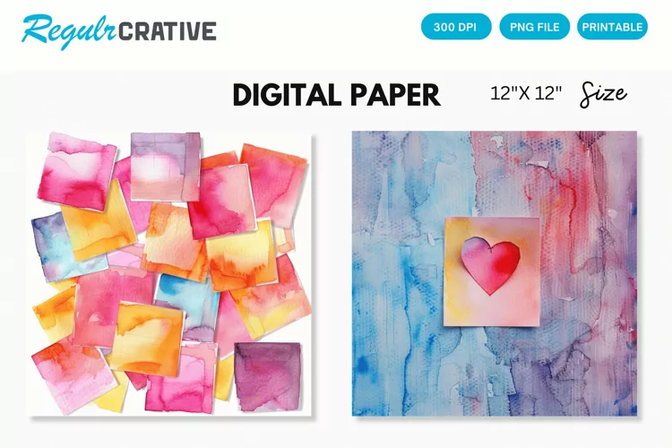 Love Sticky Notes Seamless Digital Paper, Love Pattern