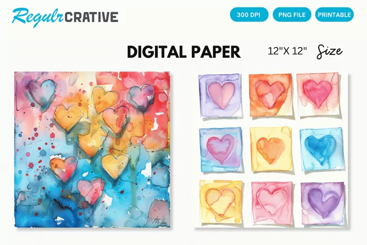 Love Sticky Notes Seamless Digital Paper, Love Pattern