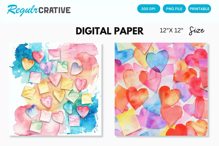 Love Sticky Notes Seamless Digital Paper, Love Pattern