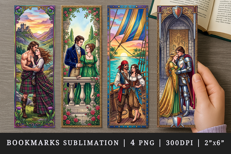 Love story bookmarks printable sublimation bookmark design