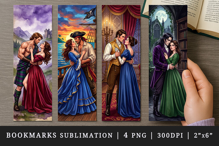 Love story bookmarks printable sublimation bookmark design example image 1