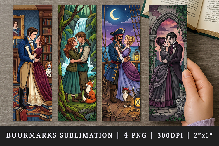 Love story bookmarks printable sublimation bookmark design