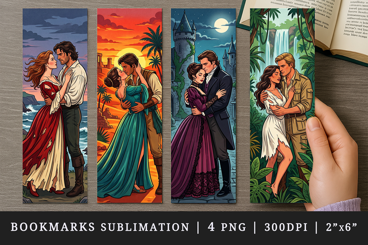 Love story bookmarks printable sublimation bookmark design