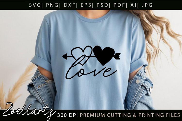 Valentines Day SVG PNG EPS DXF Love Heart SVG for Cricut