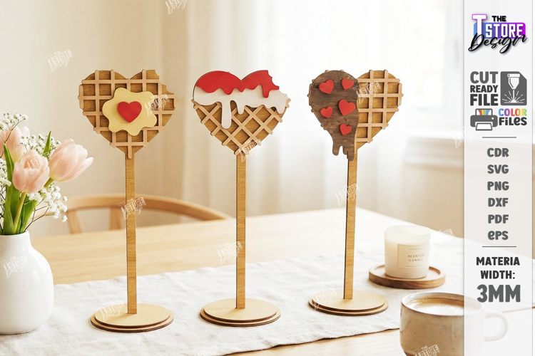 Love Table Stand Laser Cut Kit | Valentines Table Decor SVG