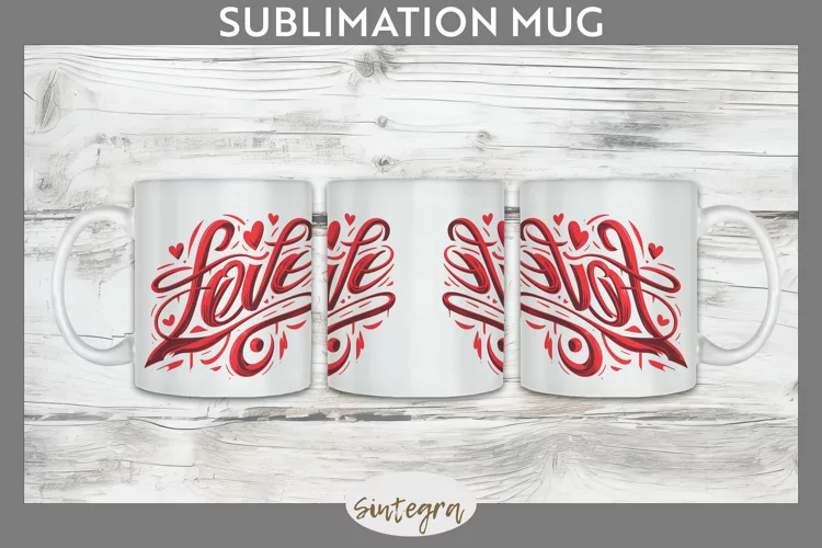Love v12 Mug Wrap Sublimation
