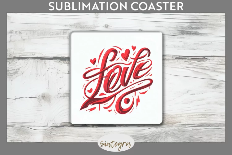 Love v12 Square Coaster Sublimation