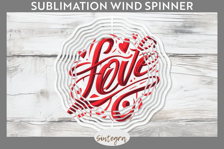 Love v12 Wind Spinner Sublimation example image 1