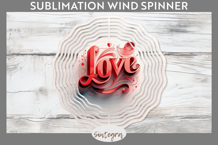 Love v3 Wind Spinner Sublimation example image 1