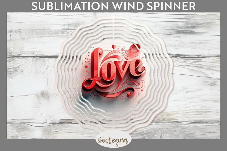 Love v3 Wind Spinner Sublimation