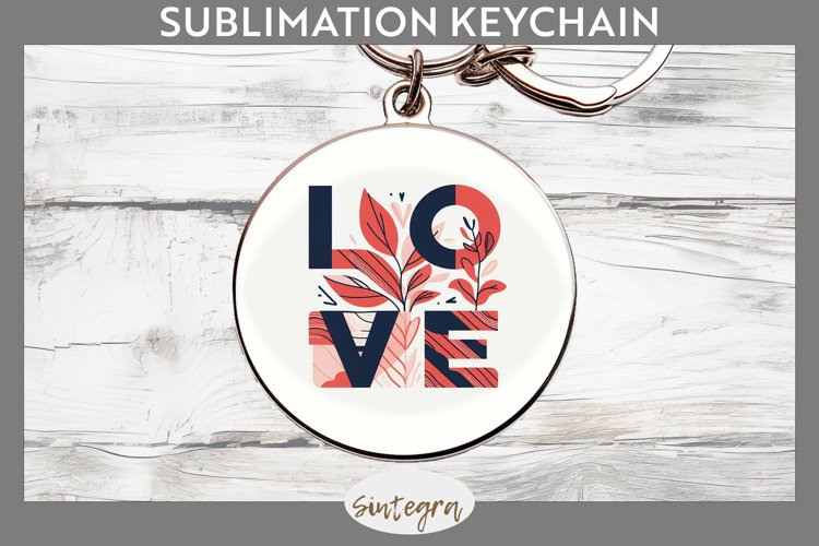 Love v5 Round Keychain Sublimation