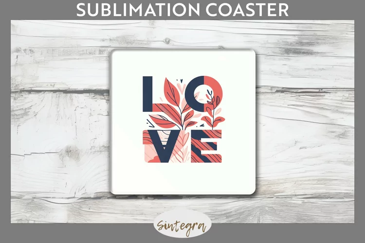 Love v5 Square Coaster Sublimation