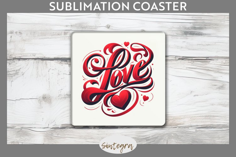 Love v7 Square Coaster Sublimation