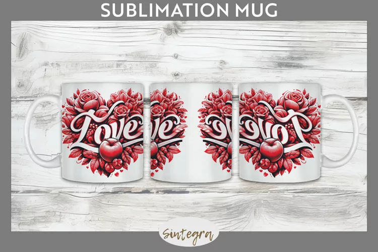 Love v8 Mug Wrap Sublimation