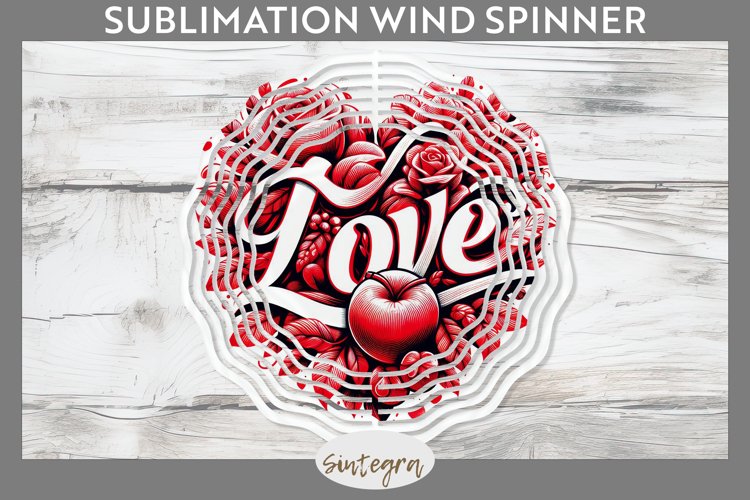 Love v8 Wind Spinner Sublimation