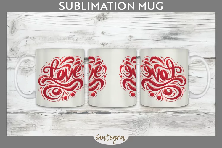 Love v9 Mug Wrap Sublimation