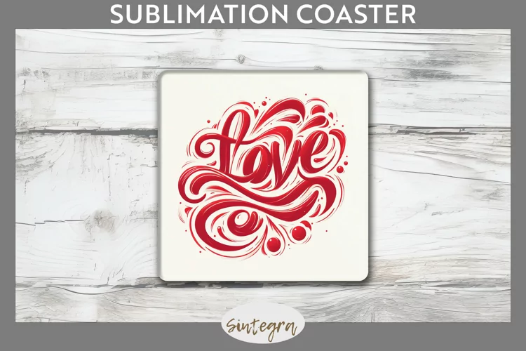 Love v9 Square Coaster Sublimation